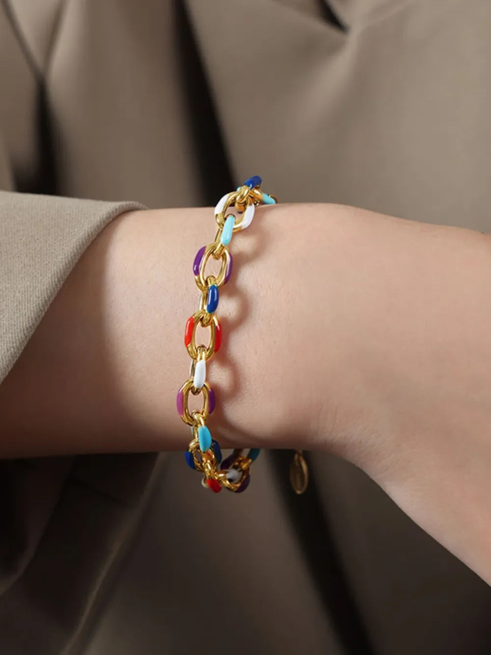 Premium and niche drip oil titanium steel bracelet